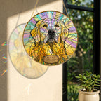 Golden Retriever Memorial Suncatcher detail