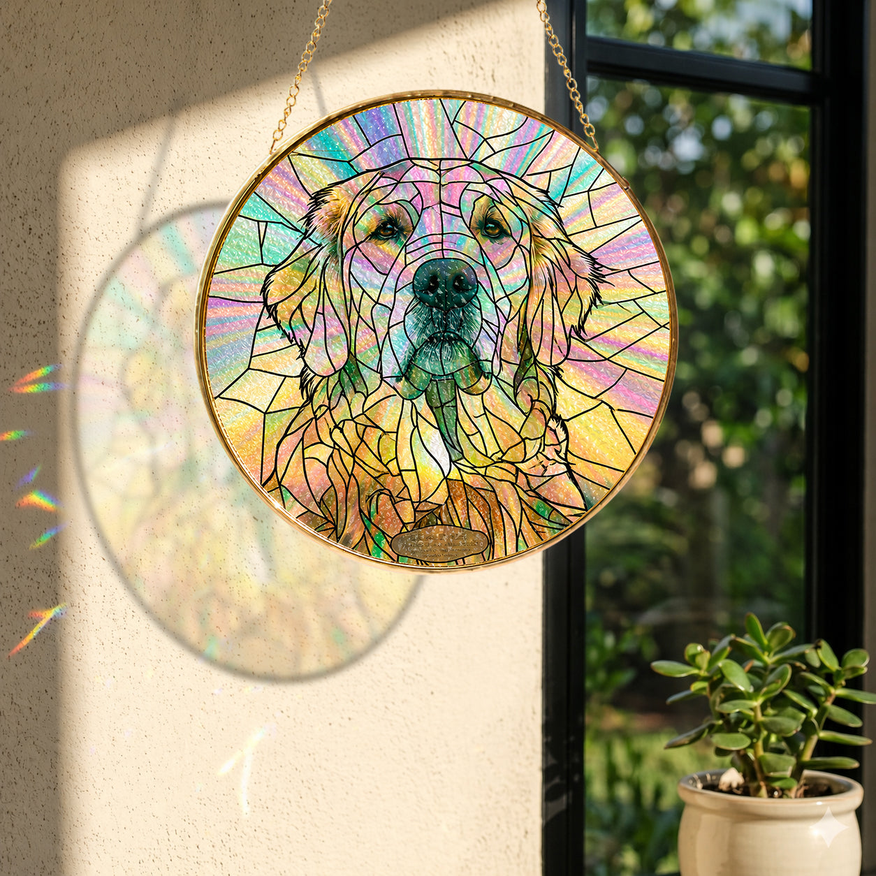 Personalized Dog Memorial Suncatcher detail