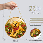 Personalized Strawberry Dog Suncatcher