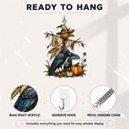 Scarecrow & Crow Holographic Acrylic Suncatcher