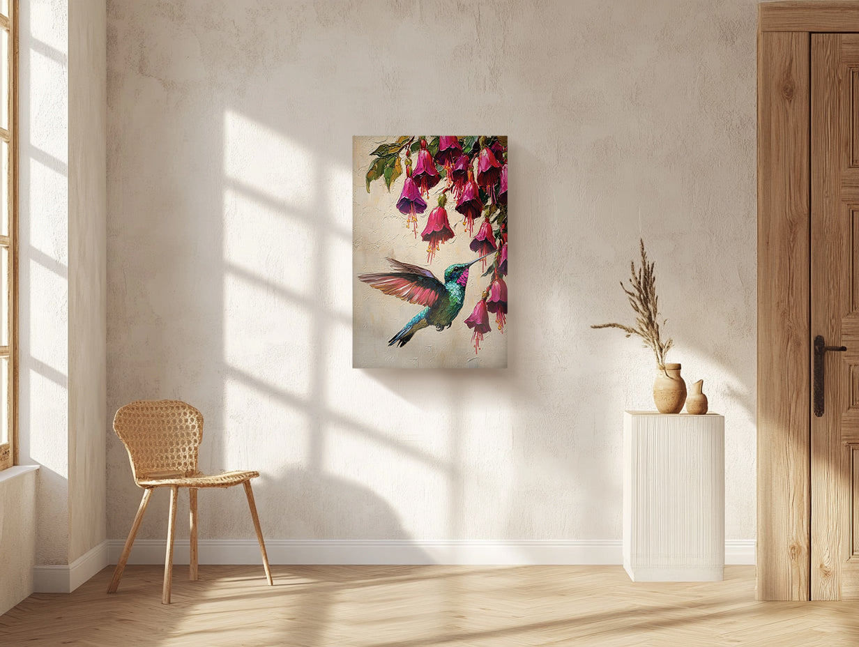 Hummingbird Canvas Wall Art Stained Glass Prints