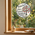 Teacher Appreciation Apple Tree Stained Glass Suncatcher
