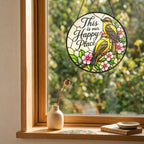 This Is Our Happy Place Songbird Stained Glass Suncatcher
