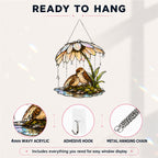Sparrow & Daisy Umbrella Holographic Acrylic Suncatcher