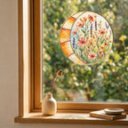 Lavender Wildflower Stained Glass Suncatcher