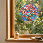 Cherry Blossom Stained Glass Suncatcher