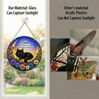 Personalized Cat Memorial Moon Stained Glass Suncatcher