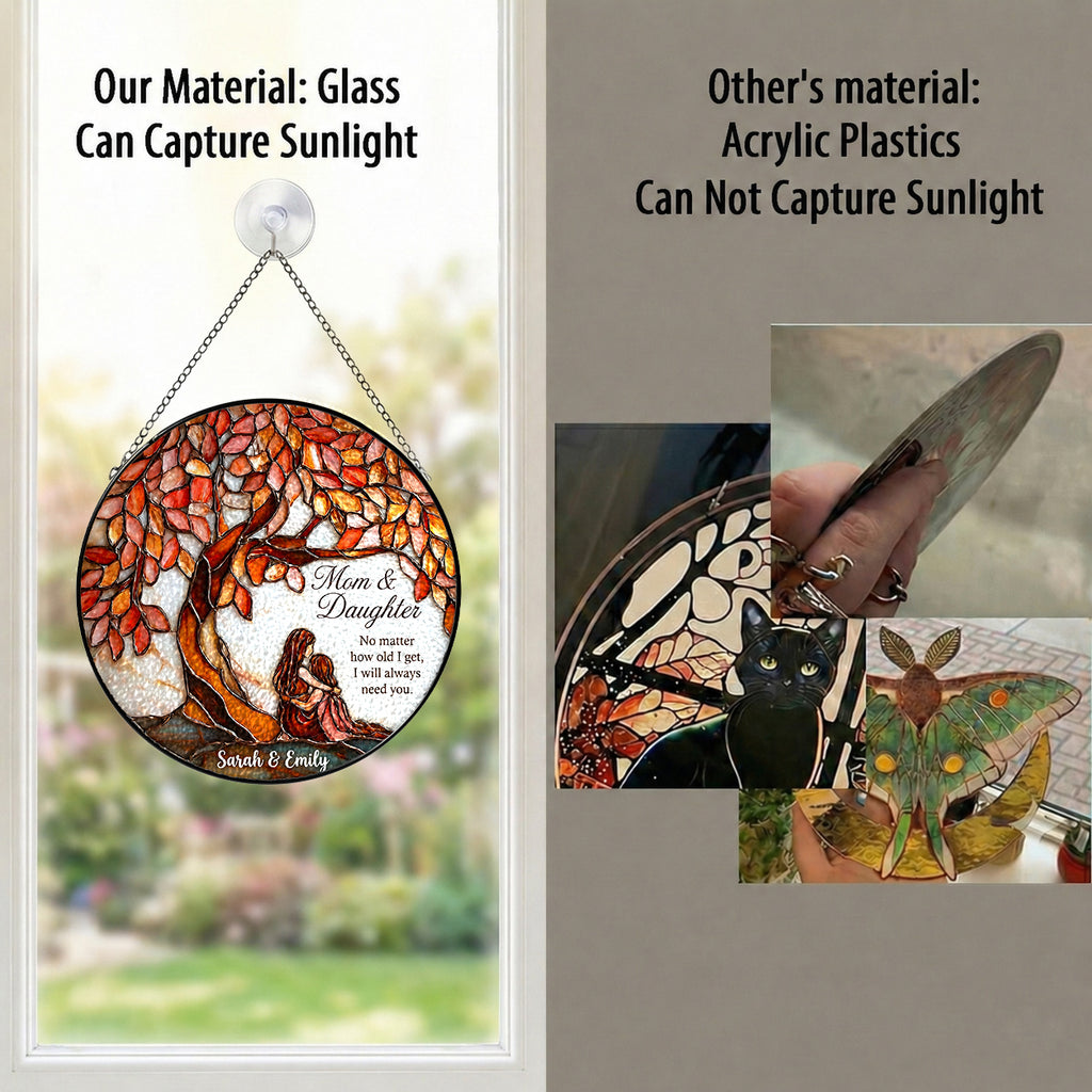 Tree of Love – Mom Stained Glass Suncatcher