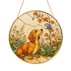 Personalized Dachshund Bird Suncatcher