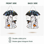 Ghost Family & Umbrella Holographic Acrylic Suncatcher