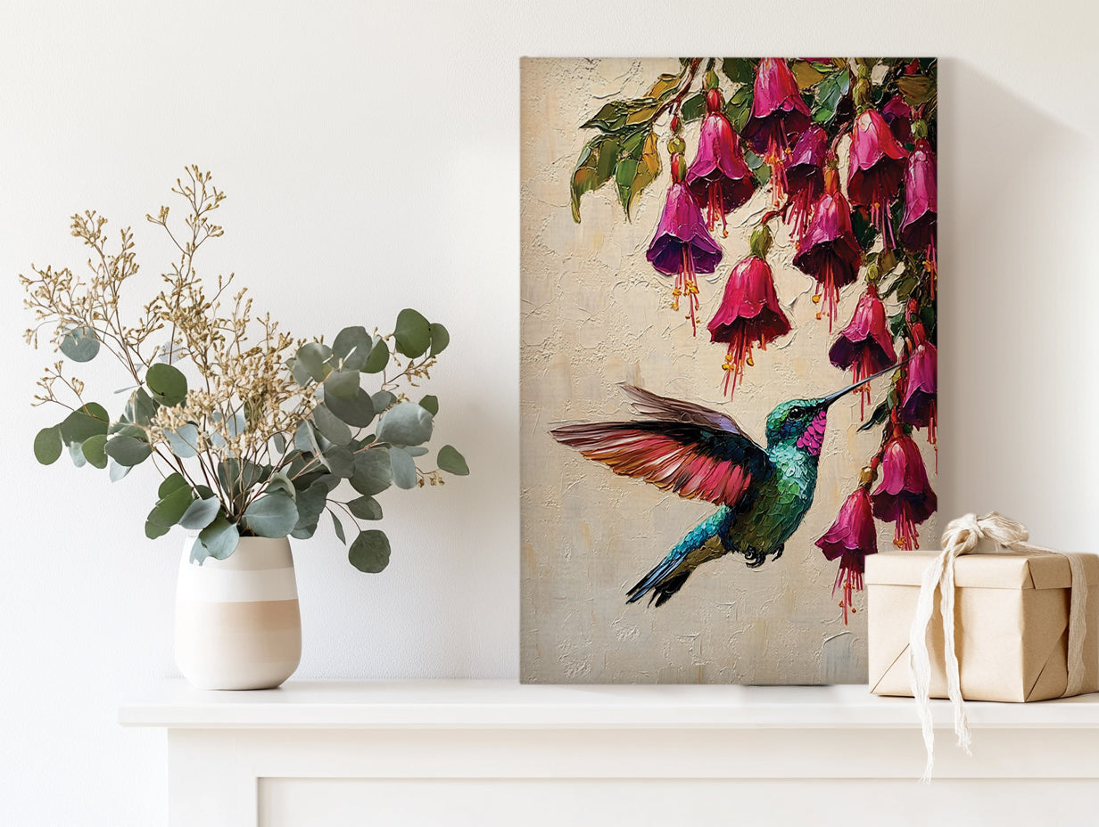 Hummingbird Canvas Wall Art Stained Glass Prints