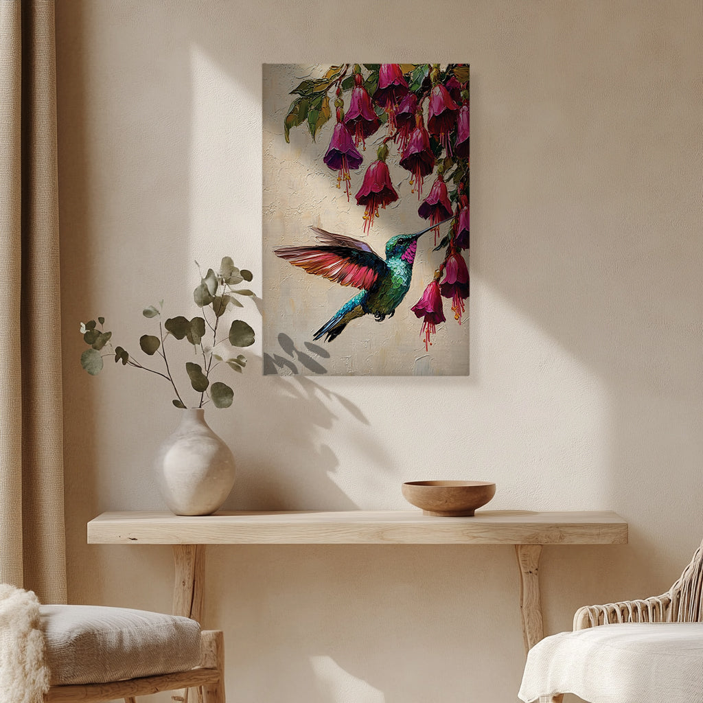 Hummingbird Canvas Wall Art Stained Glass Prints