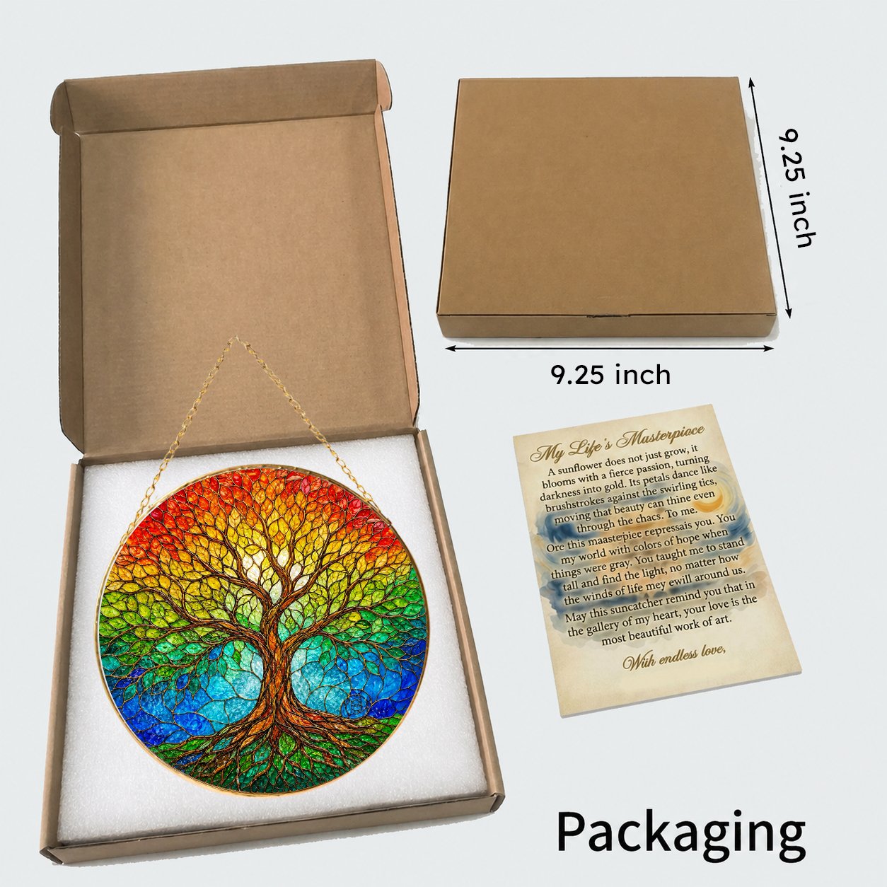 Tree of Life Stained Glass Suncatcher