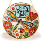 Home Sweet Home Dragonfly Stained Glass Suncatcher