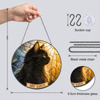 Black Cat Memorial Suncatcher gift idea