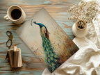 Peacock Canvas Wall Art Vintage Peacock Painting with Wildflowers