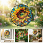 Sunflower Stained Glass Suncatcher