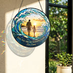 Personalized Dad Suncatcher with Photo - Father's Day Gift from Daughter