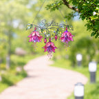 Personalized Pink Fuchsia Flower Holographic Acrylic Suncatcher