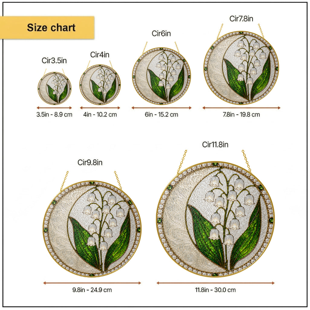 Lily of the Valley Pearl Stained Glass Suncatcher