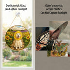 Personalized Sunflower Dog Suncatcher