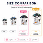 Ghost Family & Umbrella Holographic Acrylic Suncatcher