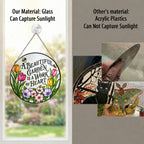 A Beautiful Garden Is a Work of Heart Stained Glass Suncatcher
