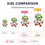 Strawberry & Ladybug Holographic Acrylic Suncatcher