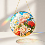 Peony Bouquet Stained Glass Suncatcher