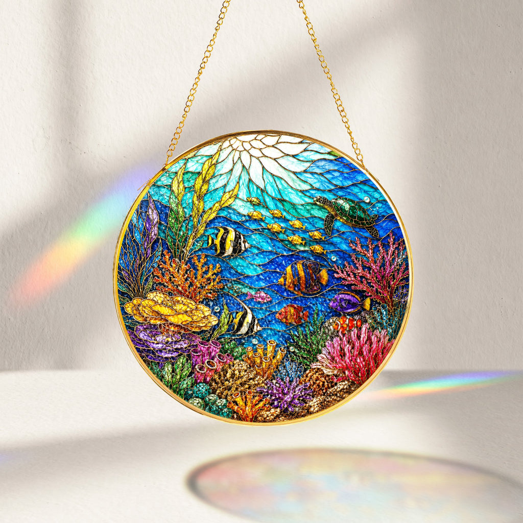 Under the Sea Stained Glass Suncatcher