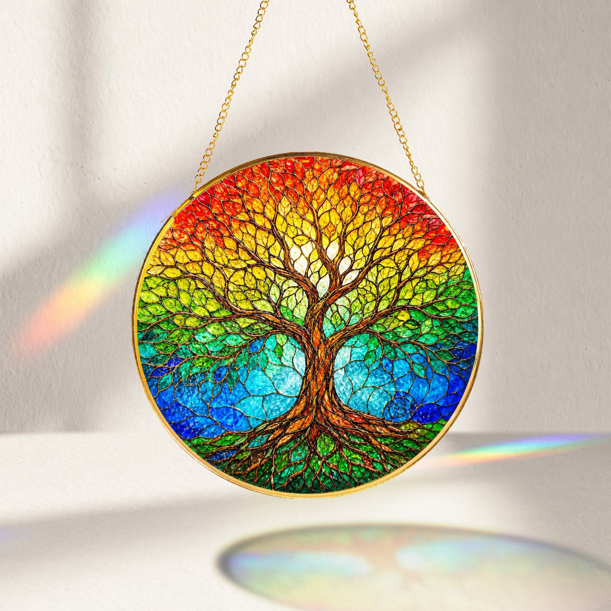 Tree of Life Stained Glass Suncatcher