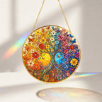 Tree of Life Sunrise Stained Glass Suncatcher
