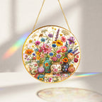 Wildflower Bouquet Stained Glass Suncatcher