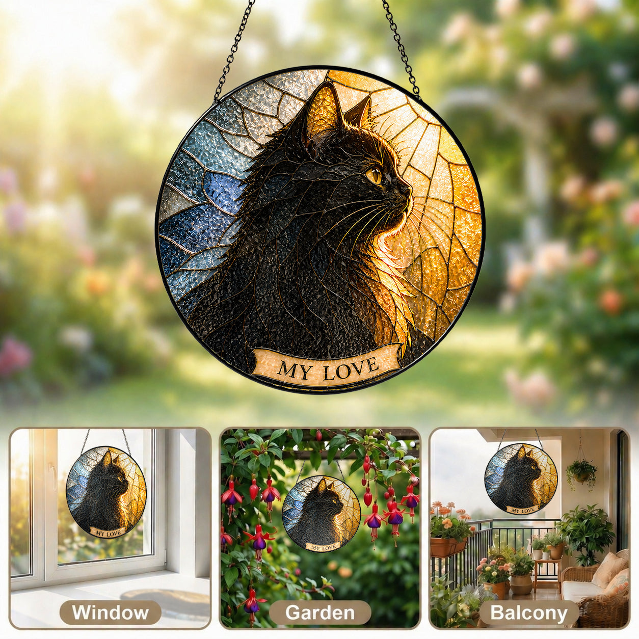 Black Cat Memorial Suncatcher gift box packaging