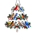 Backyard Songbird Christmas Tree Holographic Acrylic Suncatcher