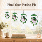 Hummingbird & Hanging Planter Holographic Acrylic Suncatcher