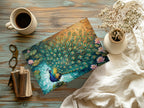 Peacock Canvas Wall Art Teal Blue Green Peacock Painting, 3D Feather Look for Living Room Bedroom Office