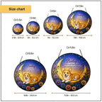 Personalized Dog Memorial Moon Stained Glass Suncatcher