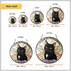 Personalized Cat Memorial Angel Wings Stained Glass Suncatcher