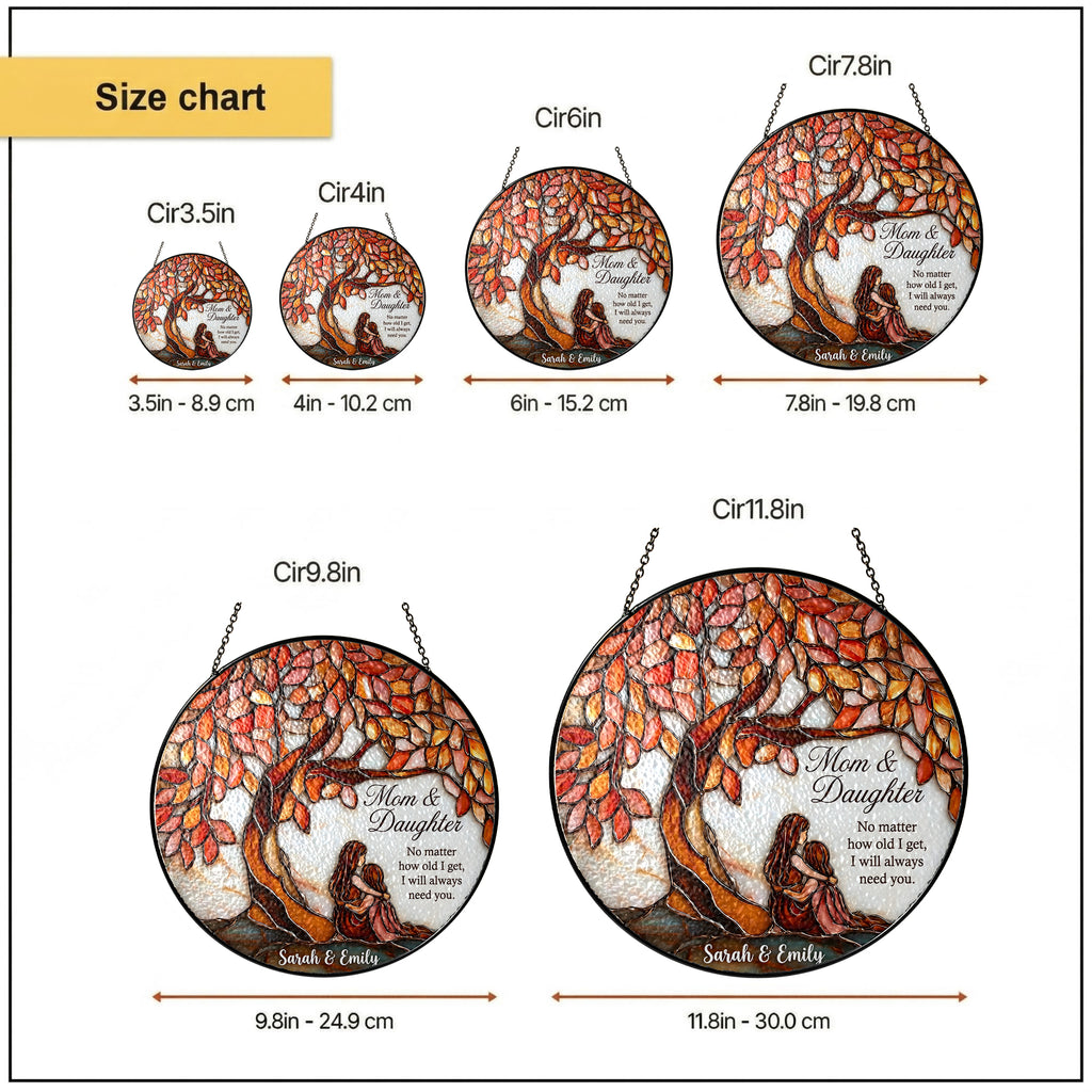 Tree of Love – Mom Stained Glass Suncatcher