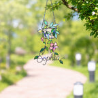 Personalized Hanging Planter Flower Holographic Acrylic Suncatcher