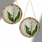 Lily of the Valley Pearl Stained Glass Suncatcher