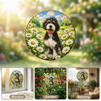 Doodle Dog in Daisy Field Suncatcher gift box packaging
