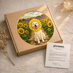 Personalized Sunflower Dog Suncatcher