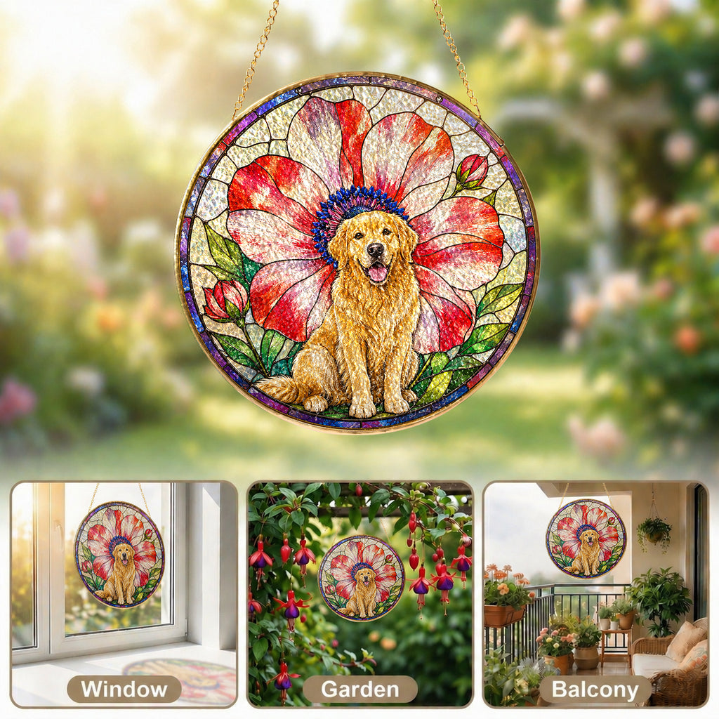 Personalized Golden Sunflower Suncatcher