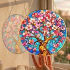 Cherry Blossom Stained Glass Suncatcher