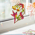Hummingbird Suncatcher Flower Sun Catcher Decor for Window Garden