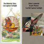 Butterfly Sunrise Stained Glass Suncatcher