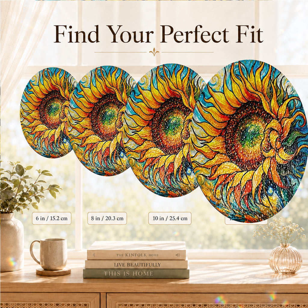 Sunflower Stained Glass Suncatcher