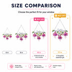 Personalized Pink Fuchsia Flower Holographic Acrylic Suncatcher